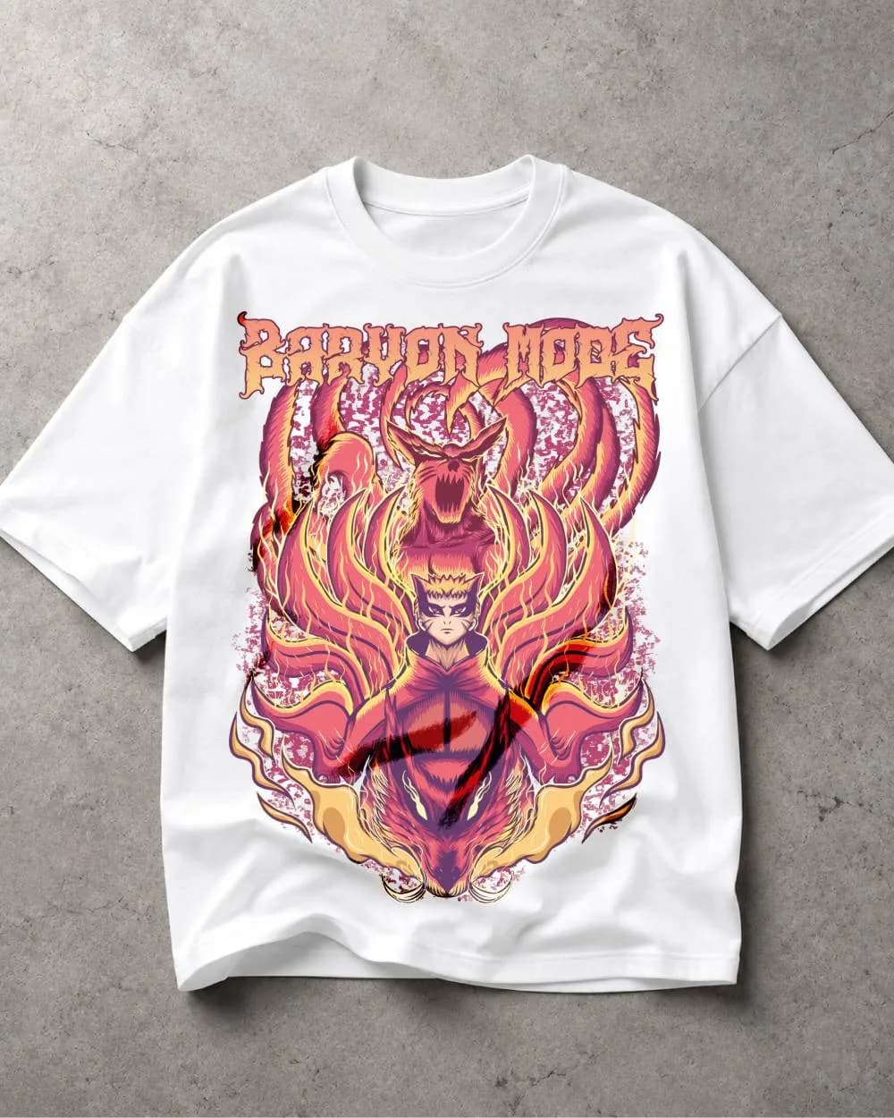 Naruto Uzumaki Baryon Mode Oversized Graphic T-Shirt