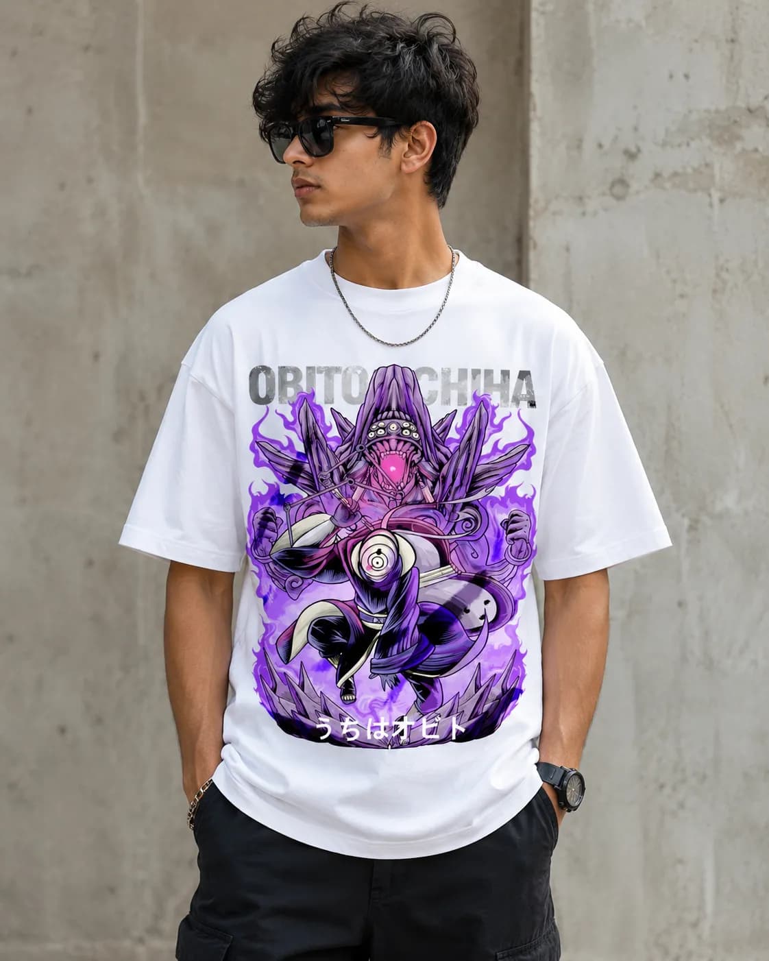 Naruto Shippuden Obito Uchiha Gedo Mazo Oversized Graphic T-Shirt