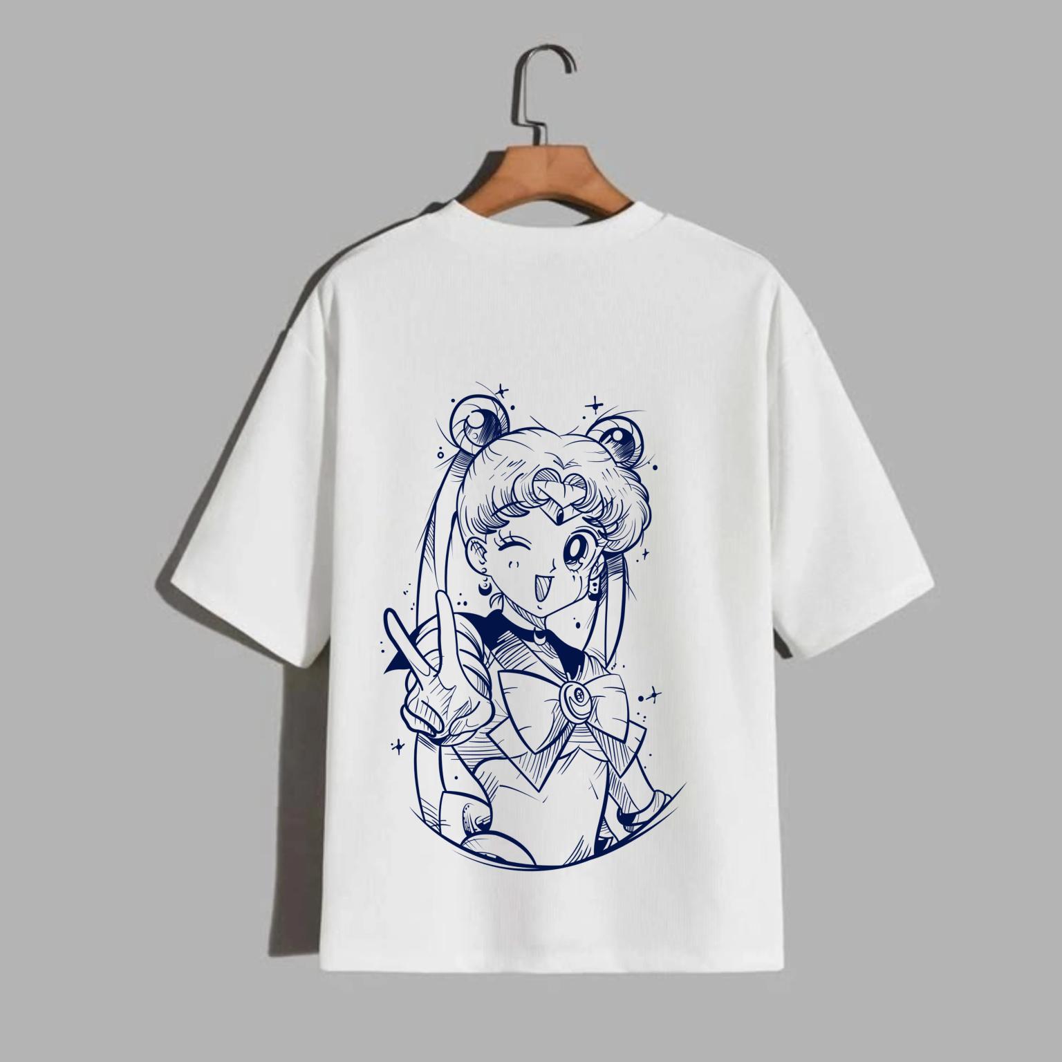 Sailor Moon Usagi Line Art Minimalist T-Shirt