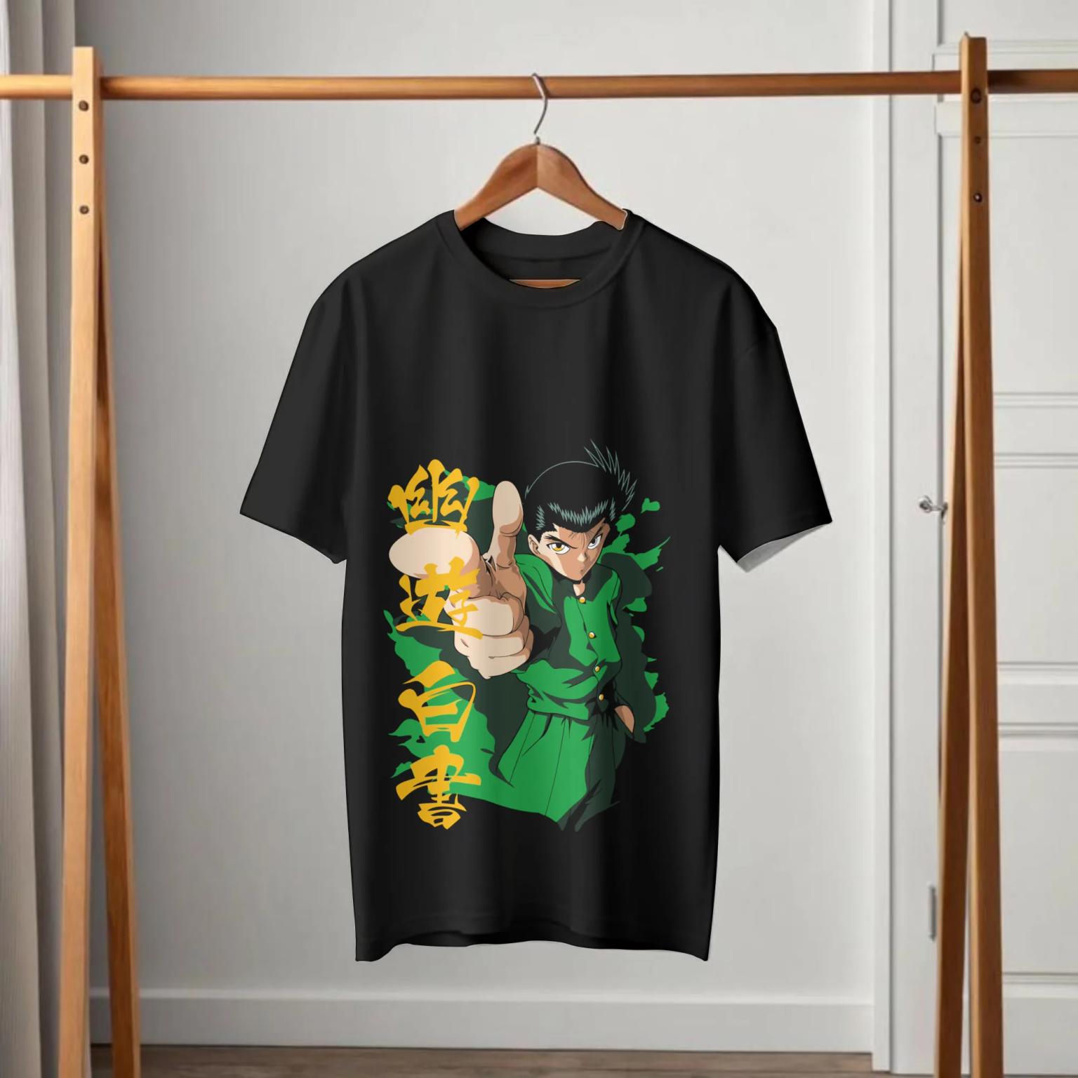 Yu Yu Hakusho Yusuke Urameshi Spirit Gun Black T-Shirt