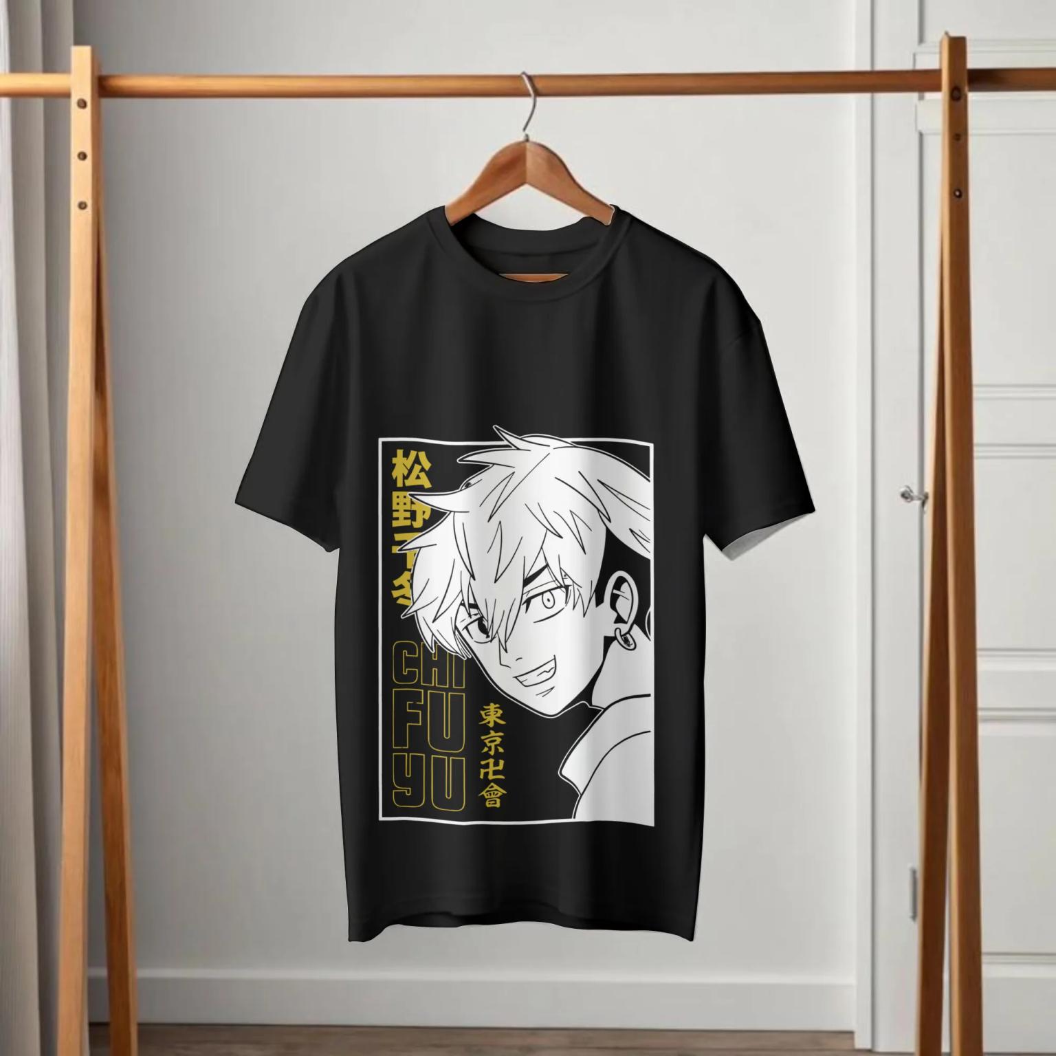 Tokyo Revengers Chifuyu Matsuno Manga Frame Black T-Shirt