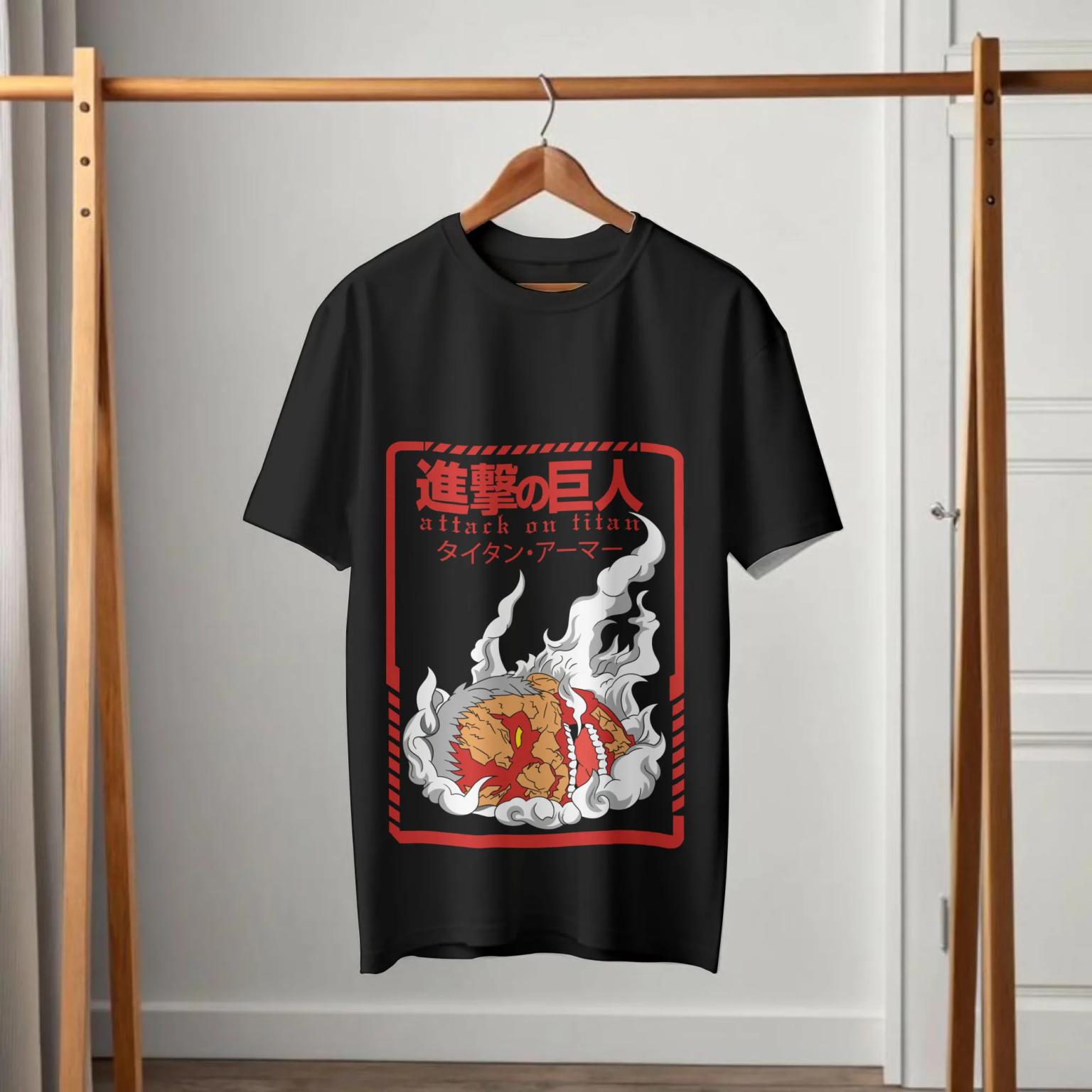 Attack on Titan Armored Titan Steaming Black T-Shirt